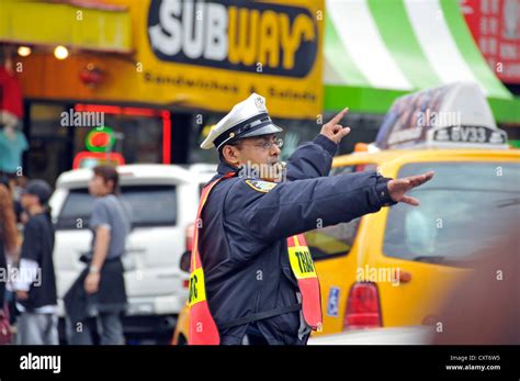 Traffic Cop Of The Nypd New York City Police Department Manhattan