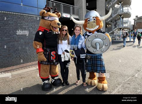 scotland mascots prior  kick   res stock photography  images
