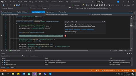 System Typeloadexceptionxamarin Forms Forms Androidplatformservices