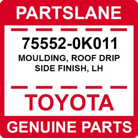 K Toyota Oem Genuine Moulding Roof Drip Side Finish Lh Ebay