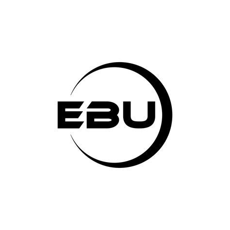 EBU letter logo design in illustration. Vector logo, calligraphy ...