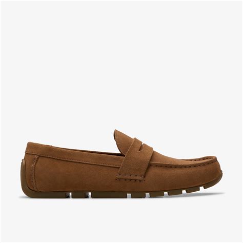 Mens Corsley Bar Cola Suede Loafers Clarks