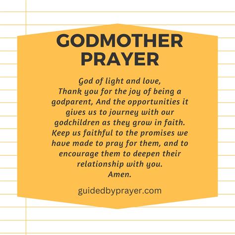 Godmother Prayer Guided By Prayer