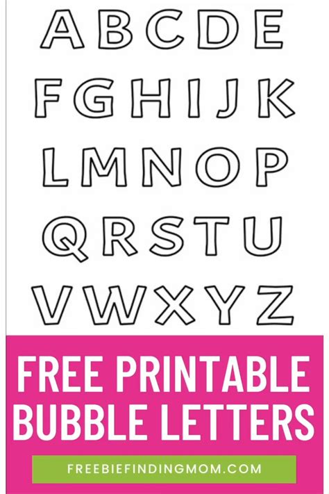 Free printable bubble letters – Artofit