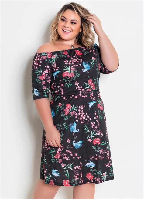 Vestido Ciganinha Floral Plus Size Marguerite