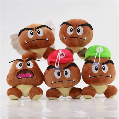 13 15cm Cute Super Mario Bros Goomba Plush Doll Toy Super Mario