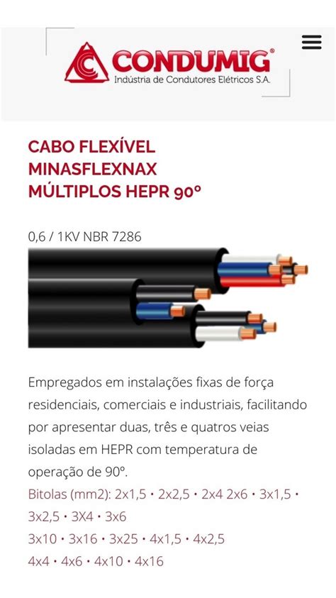 Cabo Pp Flexível 3x2 5mm C 70 Metros Condumig Frete grátis