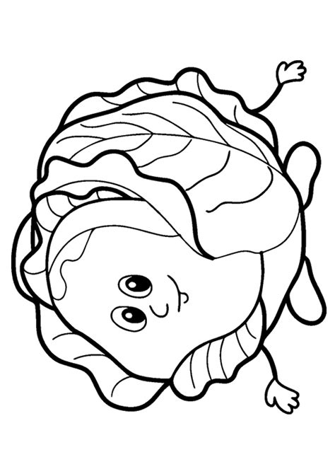 Cabbage Coloring Pages