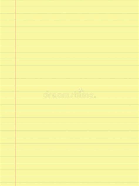 Yellow Lined Paper. Notebook Paper Sheet. Blank Paper Notepad In Line ...