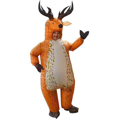 PRETYZOOM Inflatable Reindeer Costume – Funny Blow-Up Christmas Party ...