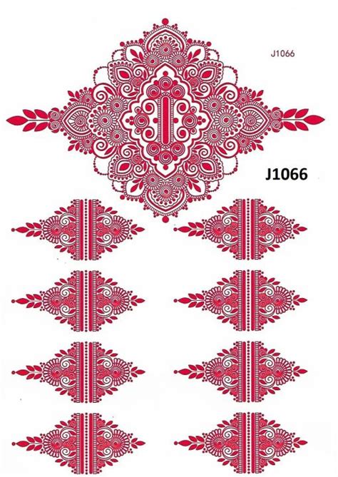 Malaysia Stock Henna Instant White Lace Tattoo Stickers Waterproof