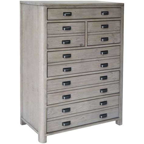 Tempest Reclaimed Pine Grey Tall Chest Of Drawers Buy Online