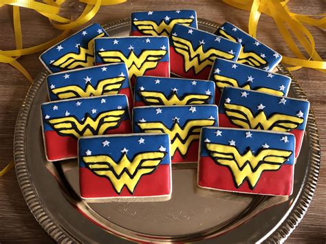 Wonder Woman Royal Icing Vanilla Sugar Cookies Vanilla Sugar Cookie