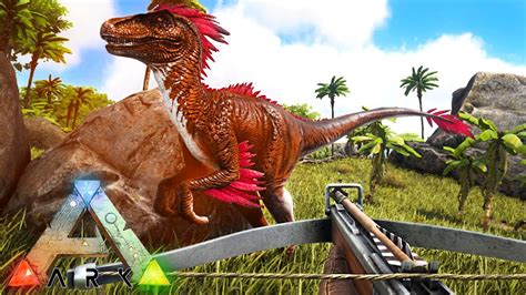 ARK SURVIVAL EVOLVED ALPHA RAPTOR TAMING SABERTOOTH TIGERS YouTube