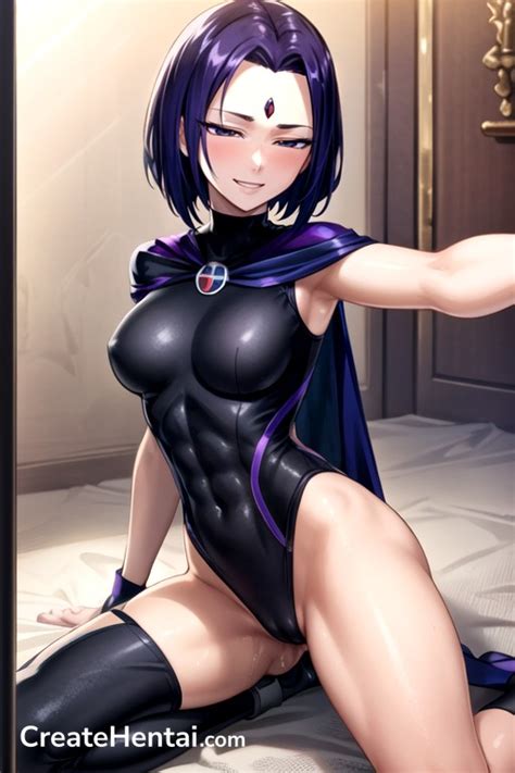 Masturbation Raven Teen Titans Form Fitting Clothes AI Porn