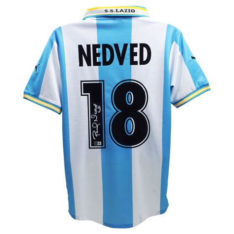 pavel nedved signed ss lazio jersey beckett pristine auction