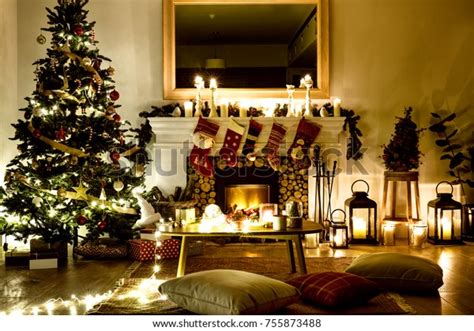 Decorated Christmas Tree House Stock Photo (Edit Now) 755873488