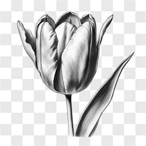 Download Beautiful Black and White Tulip Drawing Sketches Online ...