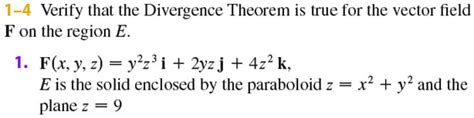 Solved Verify That The Divergence Theorem Is True For The Vector