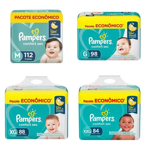 Fraldas Pampers Confort Sec Em Promoção No Mamãe Pechincha