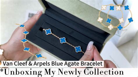 Van Cleef Arpels Blue Agate Bracelet Unboxing Try On My Latest