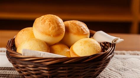 Premium Ai Image Brazilian Cheese Bread Or Pao De Queijo Traditional