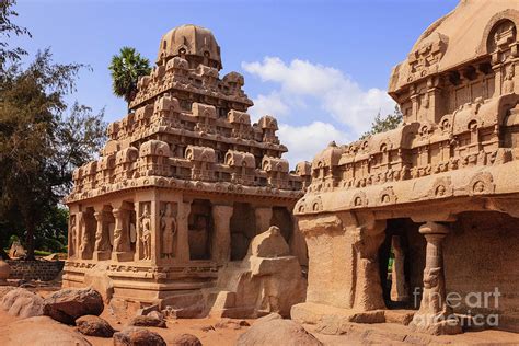 Mahabalipuram, India - Seventh Century Dharmaraja Ratha, Photograph by ...