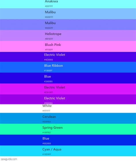 Cool Colors In Fashion Color Combinations For Your Clothes Sewguide Cool Color Names