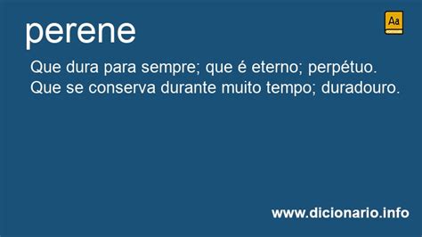 Qual O Significado Da Palavra Perene - Significado de Perene