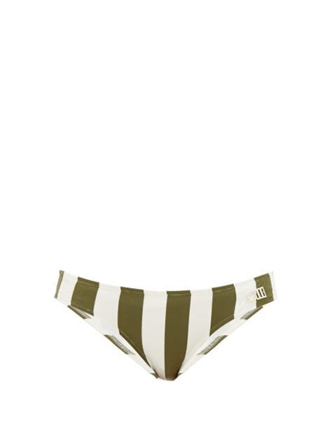 Buy Solid And Striped Elle Striped Bikini Briefs Green Stripe At 40 Off Editorialist