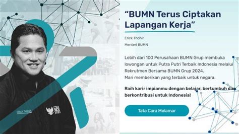 Rekrutmen Bersama BUMN 2024 Dibuka Hari Ini Berikut Syarat Dan Dokumen