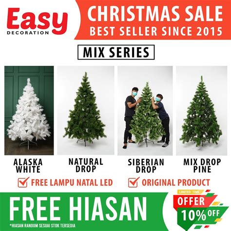 Jual Pohon Natal 1 Meter 180 Cm 1 8 Meter 6 Ft FEET Jarum Pinus