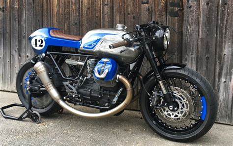 Moto Guzzi V Racer Rhapsody In Blue Gannet Design