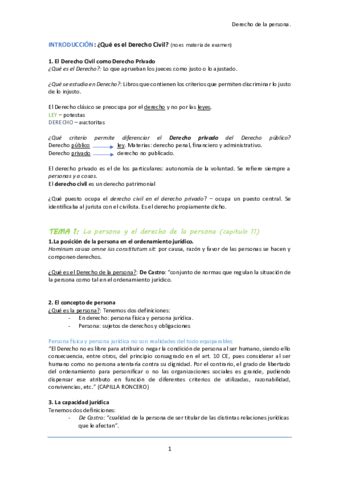 Apuntes Clase Derecho Persona Pdf