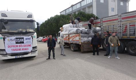 Deprem bölgesine Uşaktan 213 bin battaniye gönderildi Uşak Haberleri