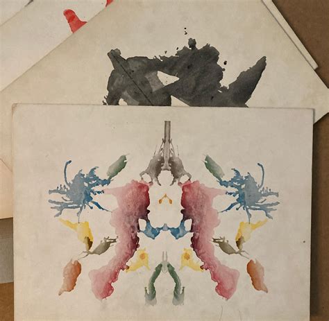 Unknown Vintage Set Of Ten Rorschach Inkblot Tests For Sale At