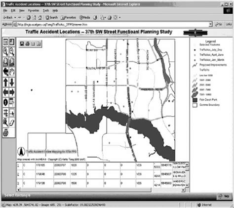 map showing   selection   results