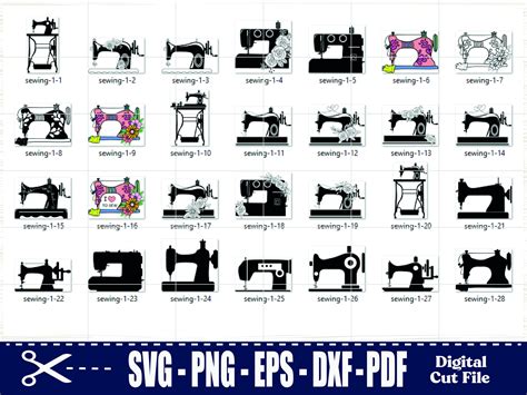 Sewing Svg Bundle Sewing Machine Svg Seamstress Tailor Png Dxf