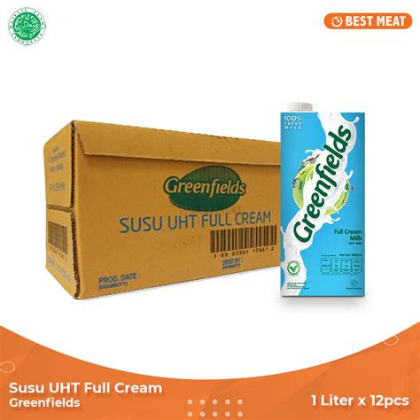 Jual Susu Greenfields UHT Full Cream 1000 Ml 12 Pcs 1 Karton Makan