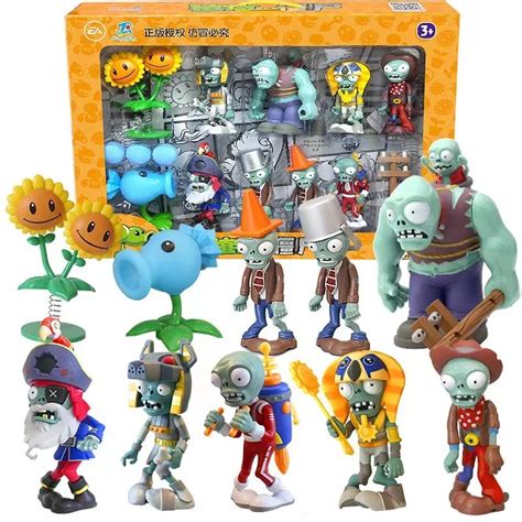 Conjunto De Figuras De Acci N De Plants Vs Zombies Mu Ecos De Anime