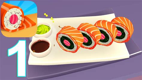 Sushi Roll 3D Best Food Game Gameplay Walkthrough Part 1 IOS Android