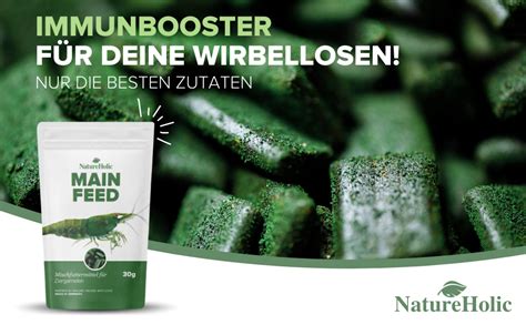 NatureHolic Garnelenfutter Mainfeed I Futter für Garnelen im Aquarium