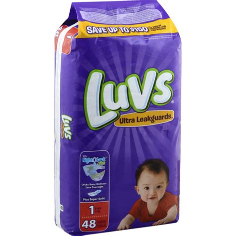 Luvs Diapers, Triple Leakguards, 1 (8-14 lb), Jumbo Pack | Diapers & Training Pants | Edwards ...