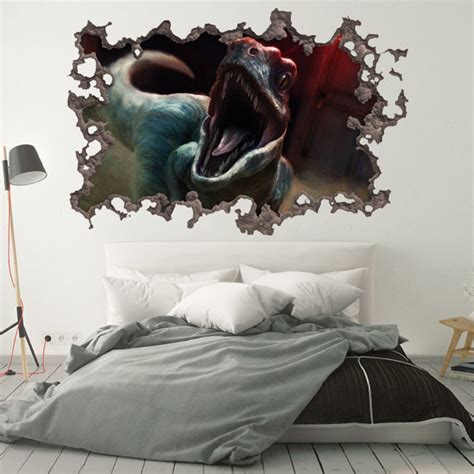 Vinilos D Agujero Pared Dinosaurio Jurassic Park