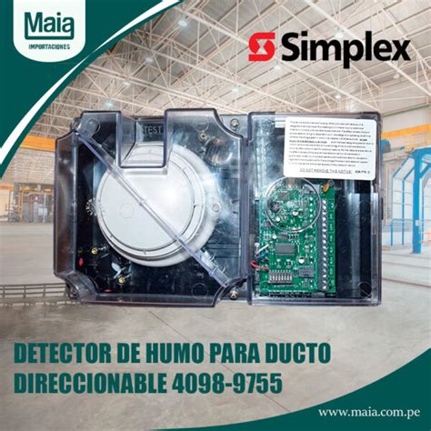 SENSOR DE HUMO EN DUCTO DIRECCIONABLE SIMPLEX 4098 9755 MAIA