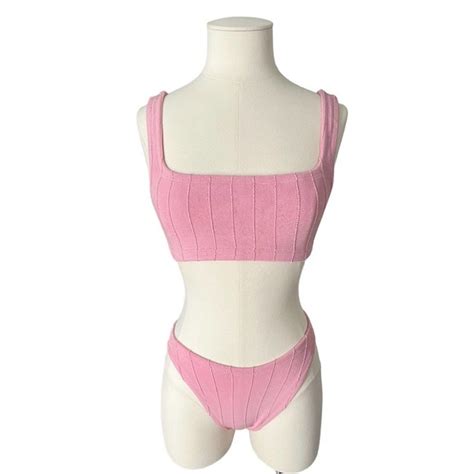 Hunza G Swim Hunza G Nile Bikini Set Pink Os Poshmark