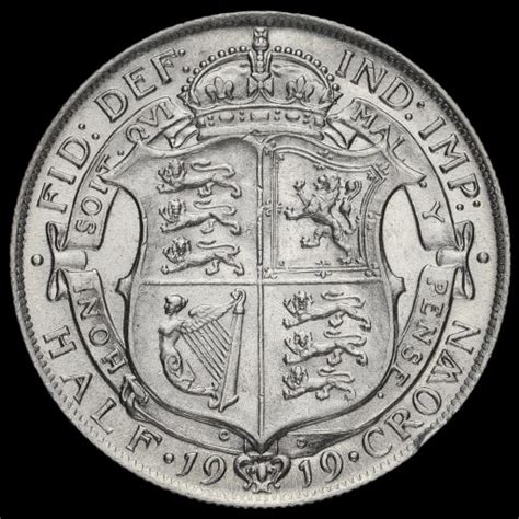 George V Silver Half Crown Scarce Vf