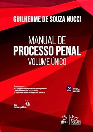 Manual de Processo Penal Volume Único 5ª Edição 2024 Amazon br