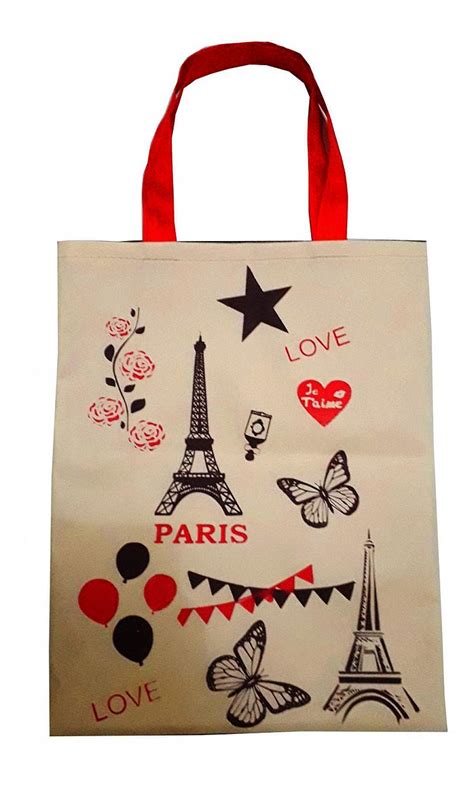 Goodie Bag Paris Tas Casual Paris Tenteng Eiffel Love In Tote Bag Totte