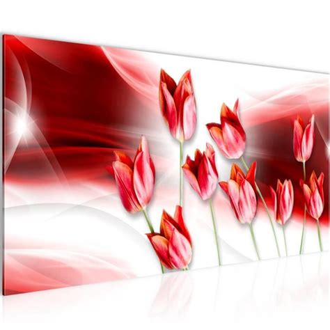 Runa Art Tableau D Coration Murale Fleurs Tulipes X Cm Panneau